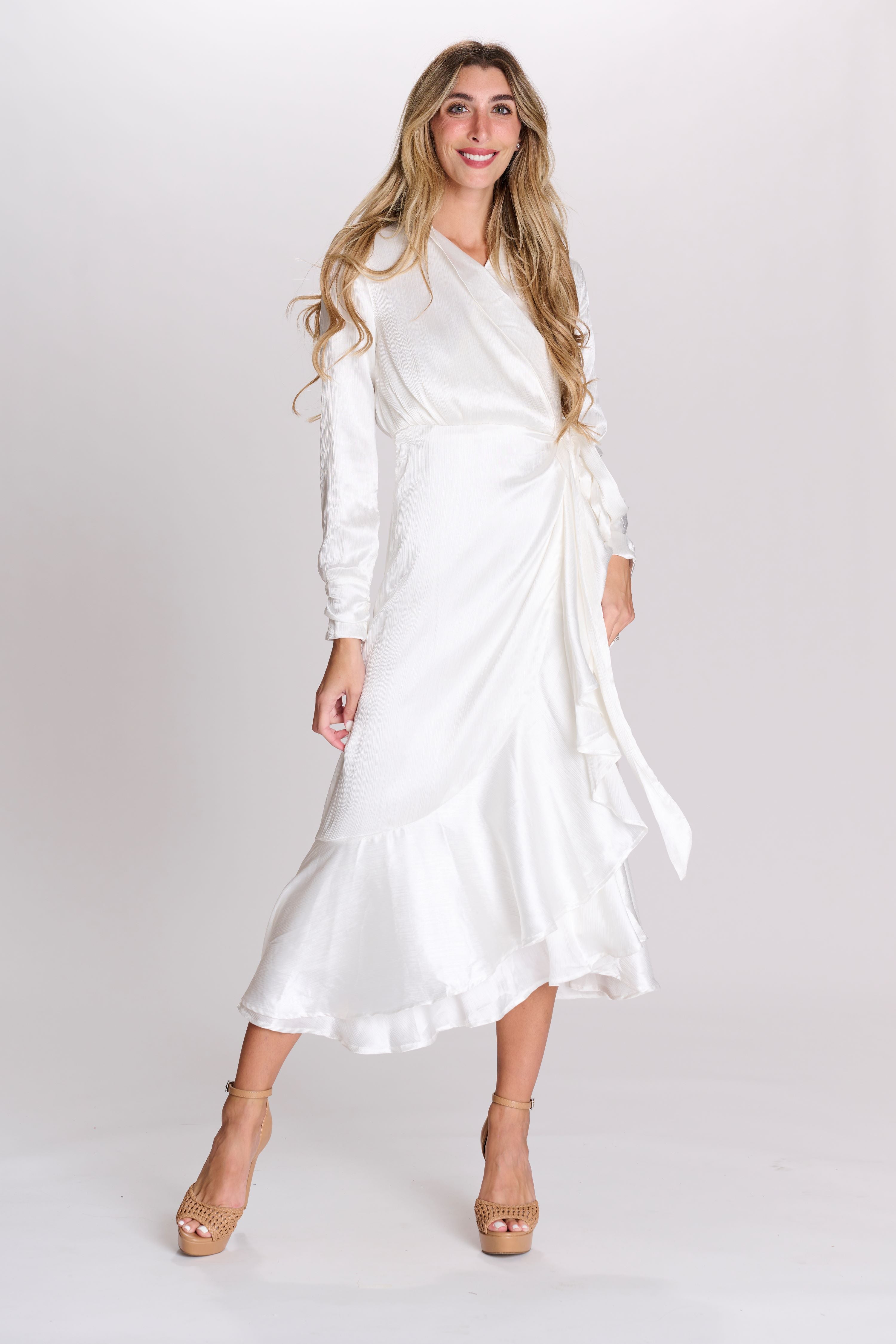 satin midi wrap dress Raspberry Satin Wrap Tie Midi Dress