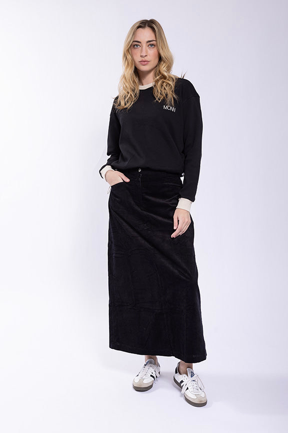 Basic Corduroy Midi Skirt