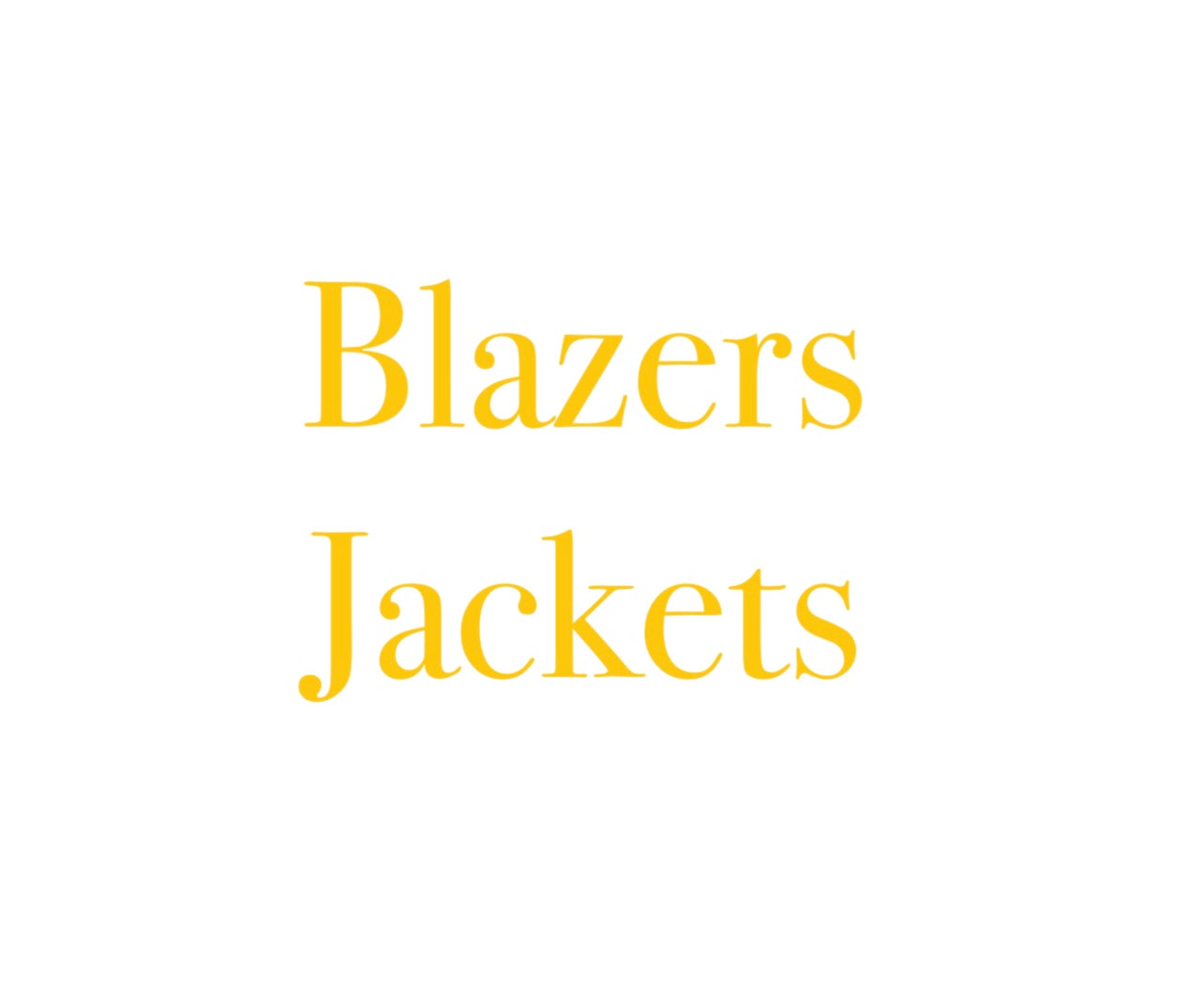 Blazers/Jackets