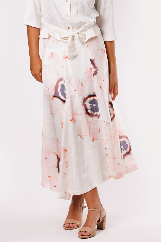 flower print panel skirts