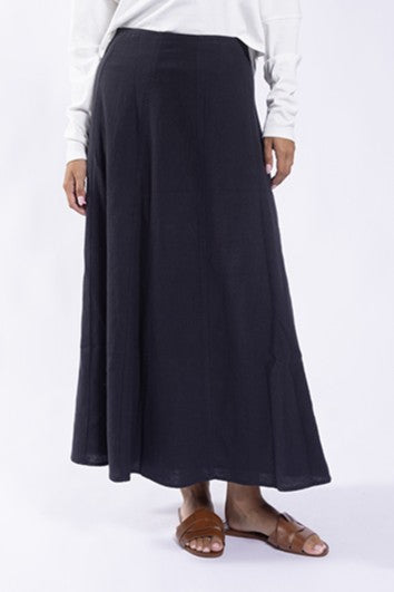 PANELED LINEN SKIRT