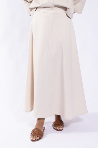 PANELED LINEN SKIRT