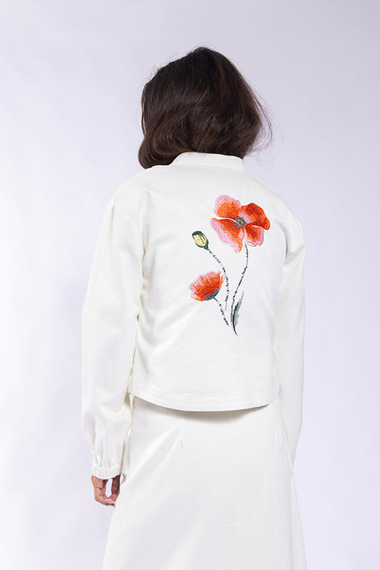 EMBROIDERED BACK DENIM JACKET