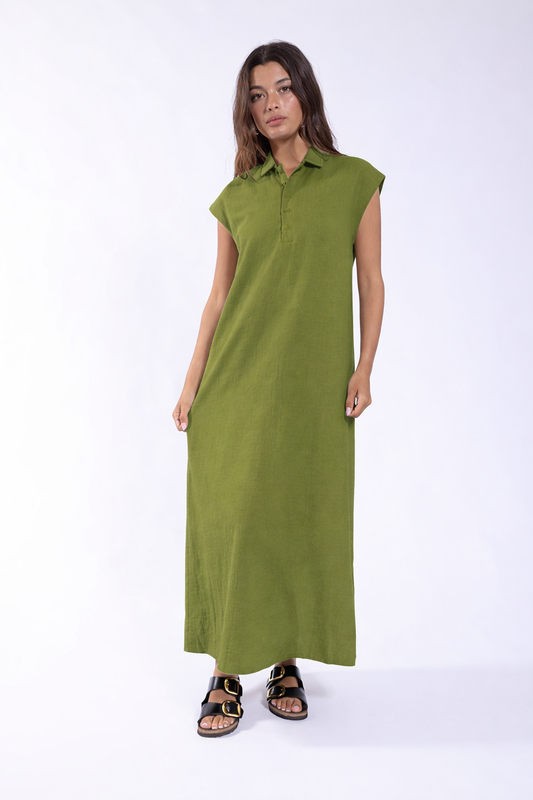 SLEEVELESS POLO DRESS