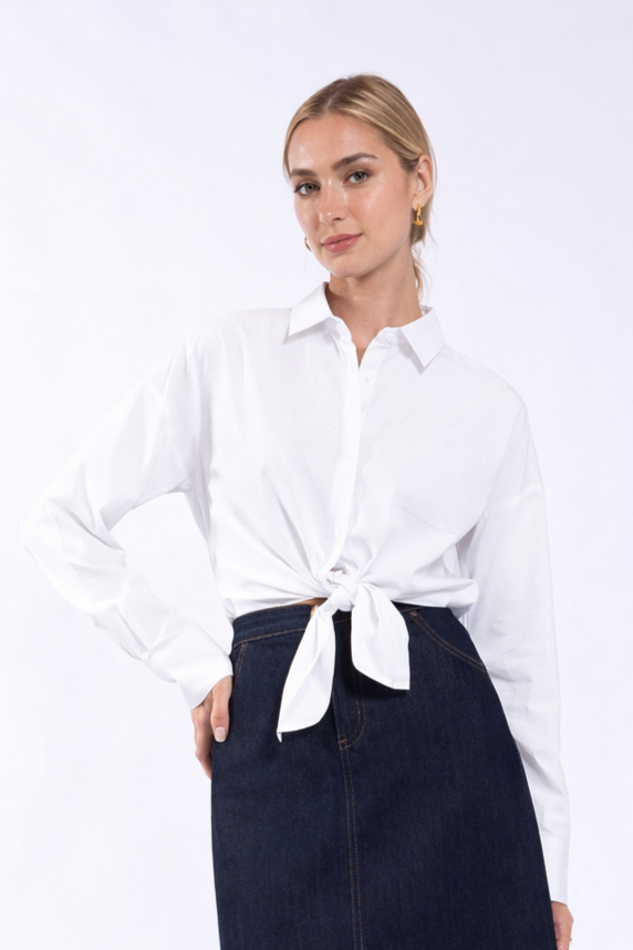 TIE FRONT BLOUSE