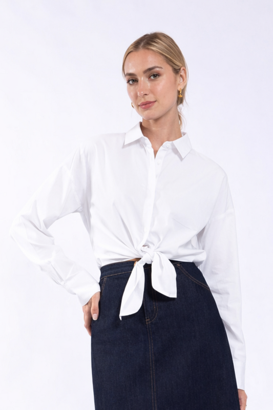 TIE FRONT BLOUSE
