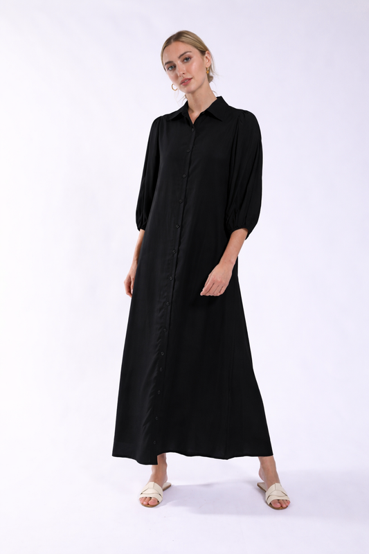 BUBBLE SLEEVE SHIRTDRESS