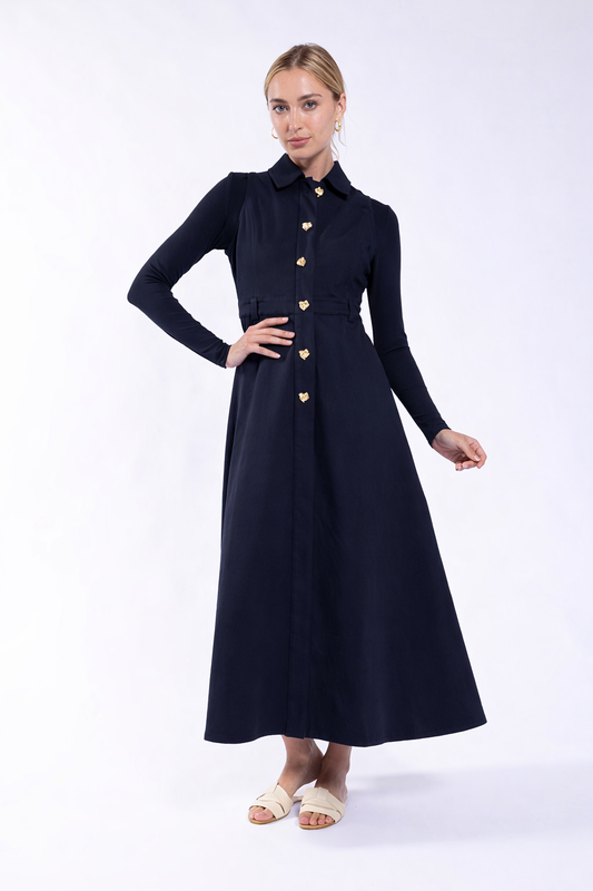 DRAMATIC BUTTON TWILL JUMPER