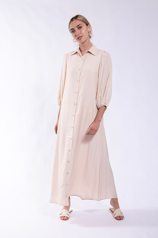 BUBBLE SLEEVE SHIRTDRESS