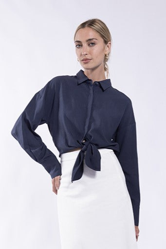 TIE FRONT BLOUSE