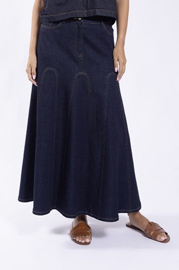 ARCHED PANELED DENIM