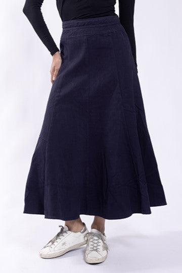 Flair Paneled Twill Skirt