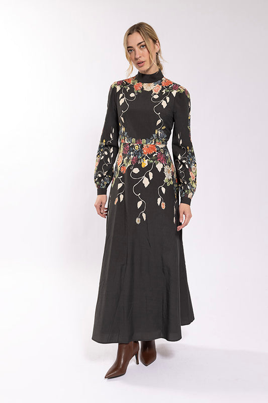 Digital Print Floral Dress