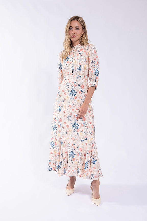 FLAIR BOTTOM BUTTON FRONT DRESS