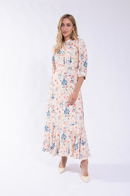 FLAIR BOTTOM BUTTON FRONT DRESS