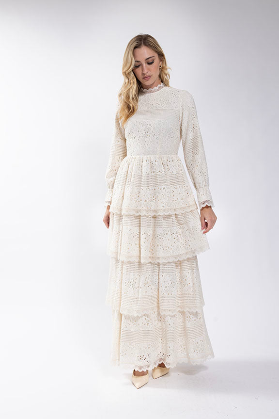 Eyelet Layered Gown