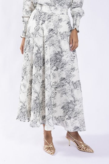 PRINTED CIRCLE SKIRT