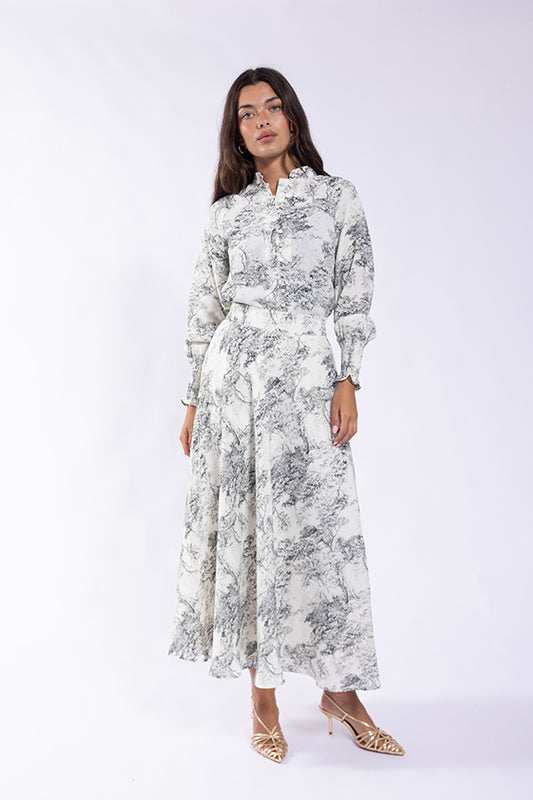 PRINTED CIRCLE SKIRT