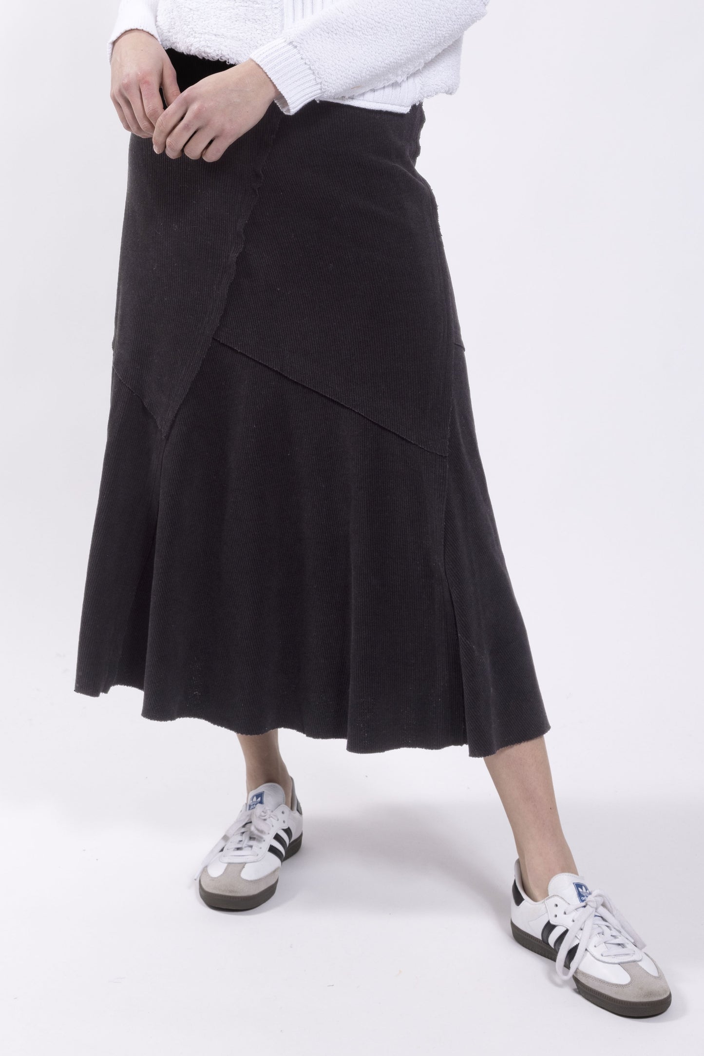 Corduroy Panel Skirt