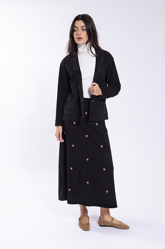 Floral Embroidered Corduroy