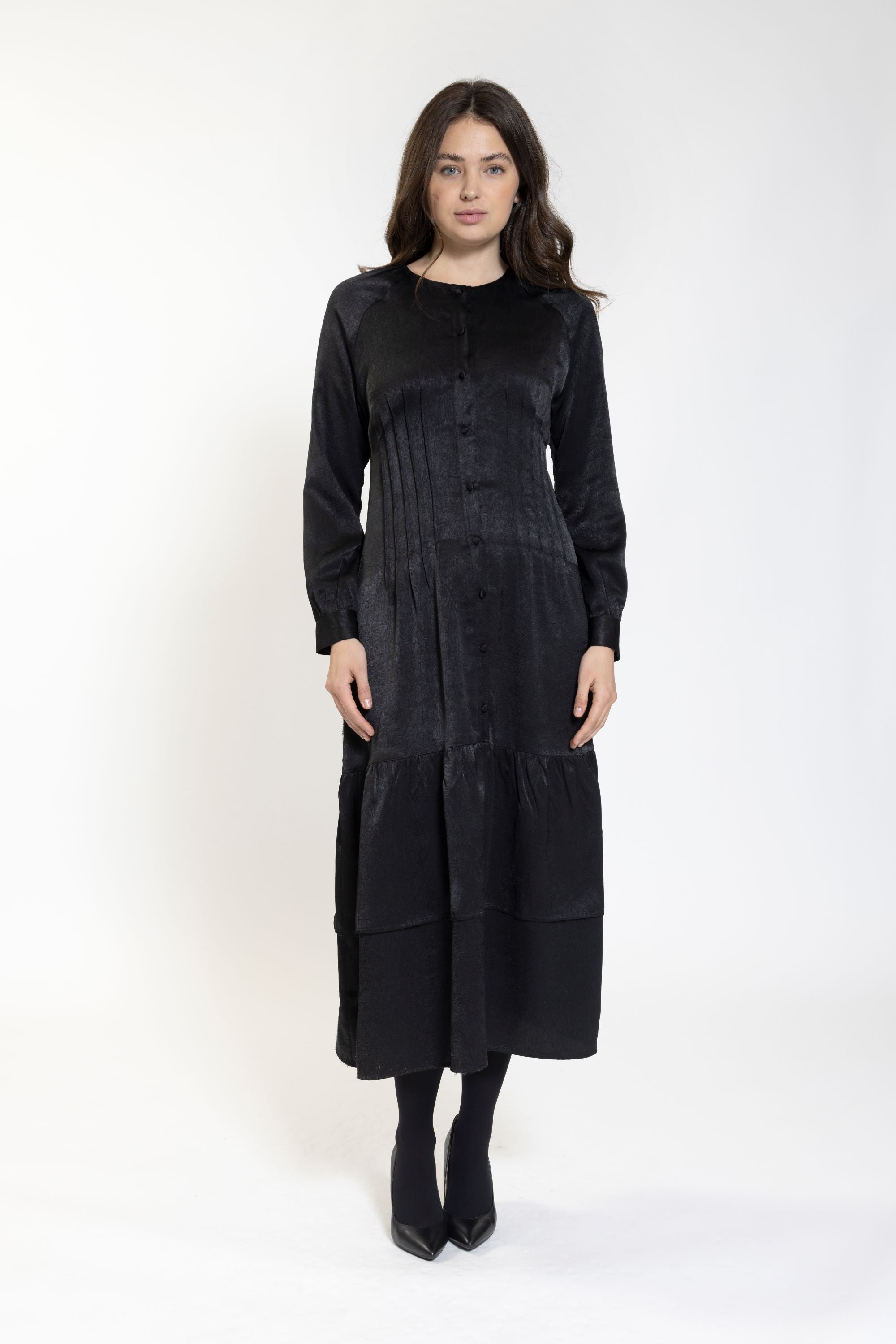 Black Silk Midi Dress – Rebecca's